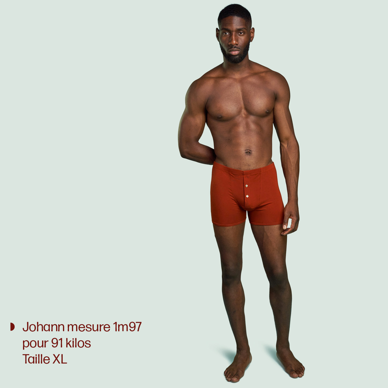 Boxer vintage confortable pour hommes rouille micromodal