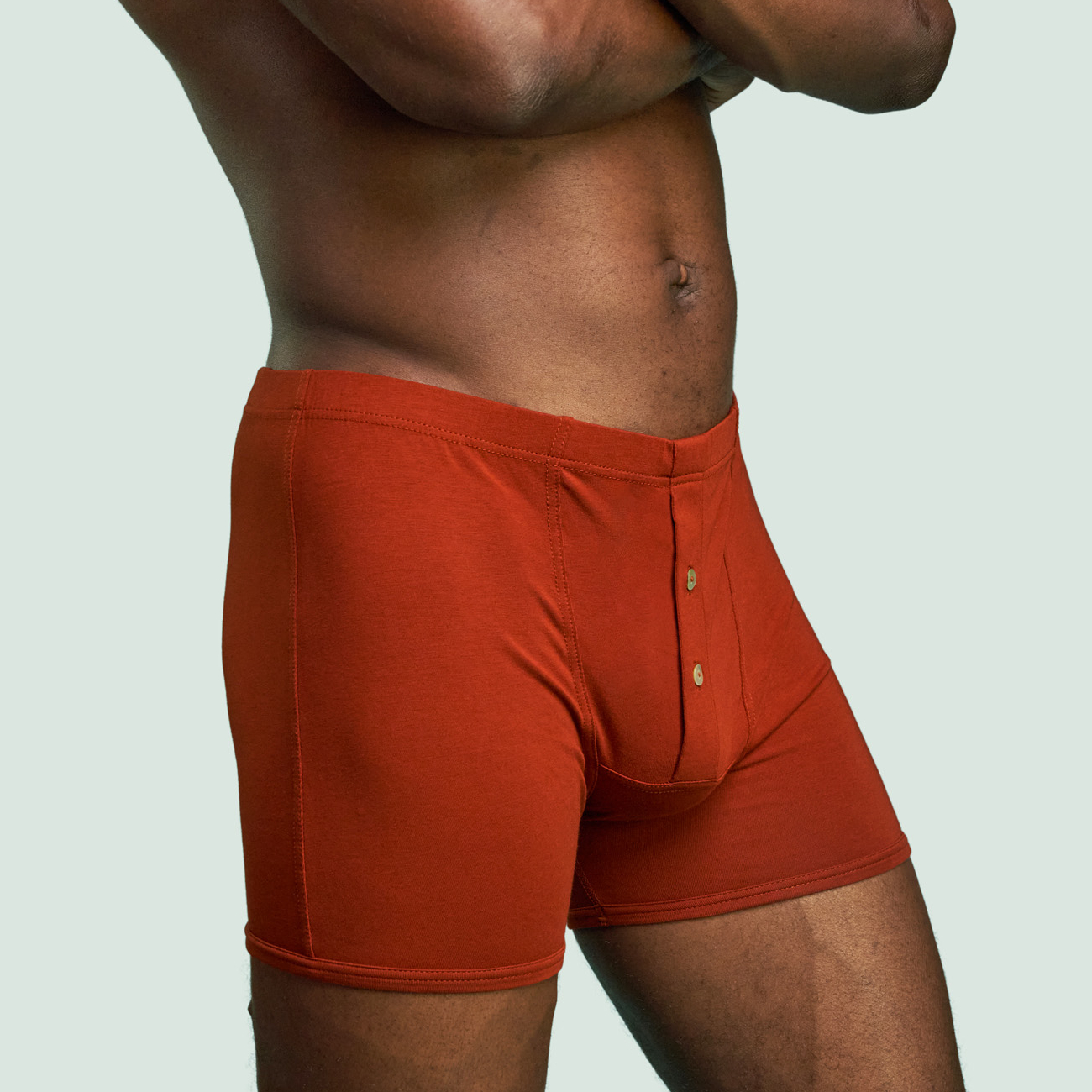 Boxer vintage confortable pour hommes rouille micromodal