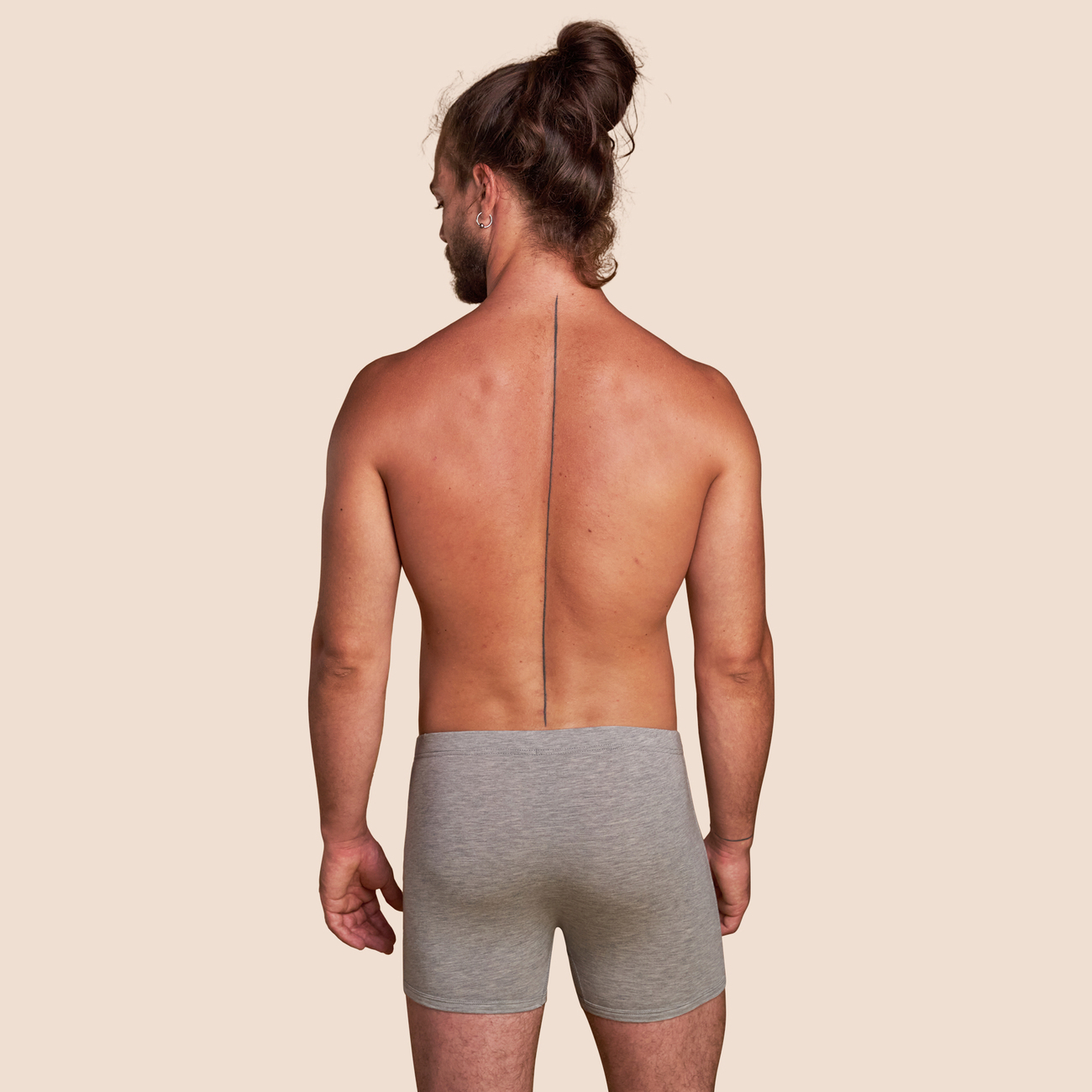 Boxer vintage confortable pour hommes gris clair micromodal