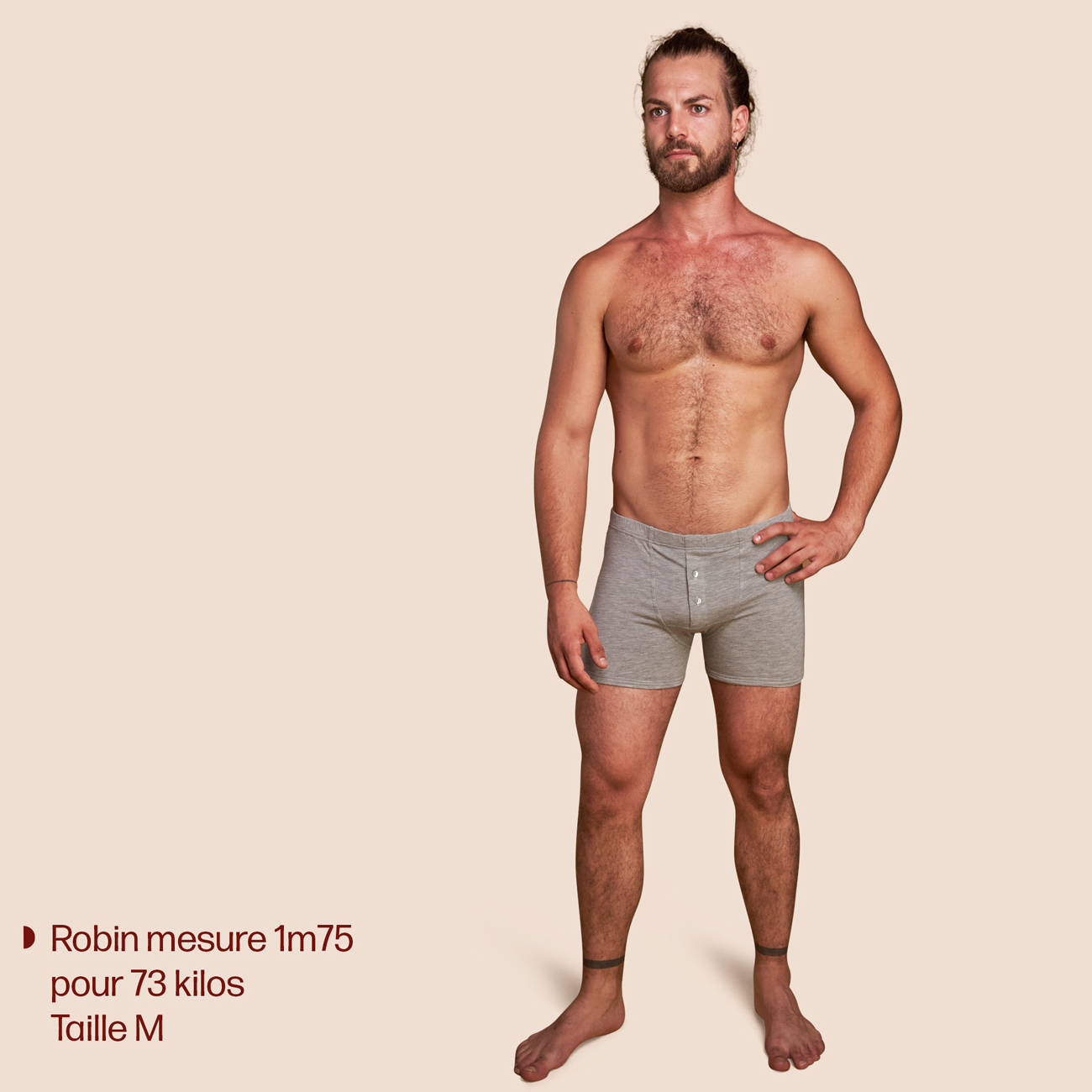 Boxer vintage confortable pour hommes gris clair micromodal