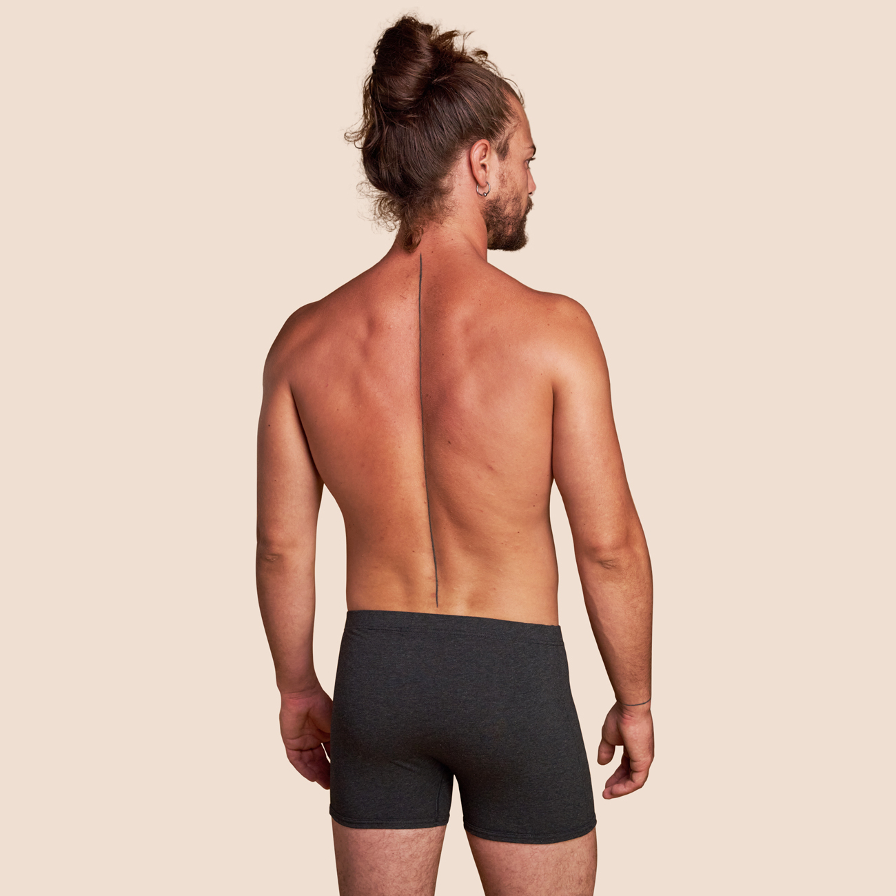 Boxer vintage confortable pour hommes gris foncé micromodal