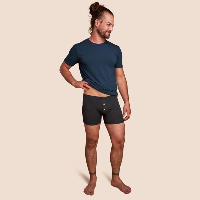 Boxer vintage confortable pour hommes gris foncé micromodal