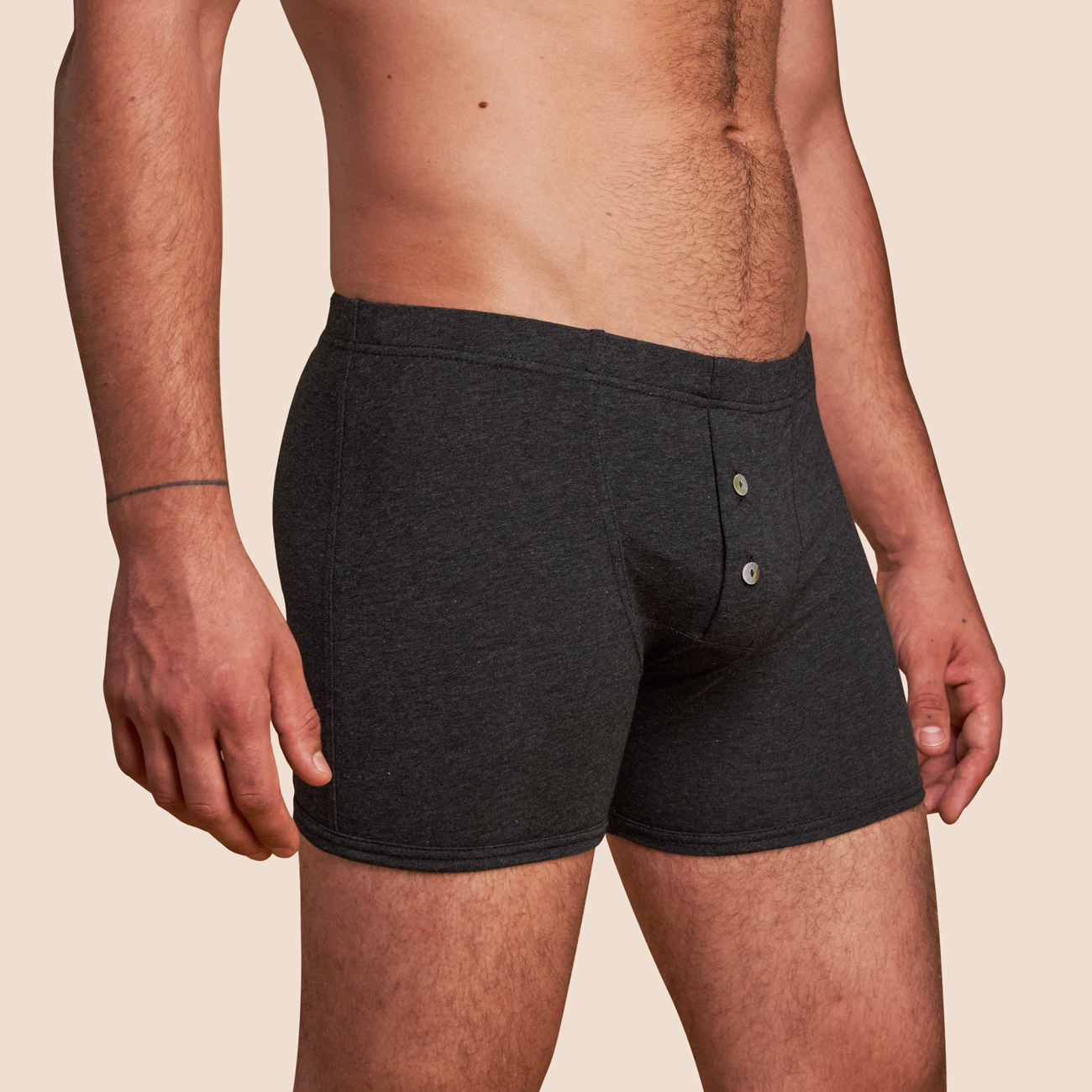 Boxer vintage confortable pour hommes gris foncé micromodal