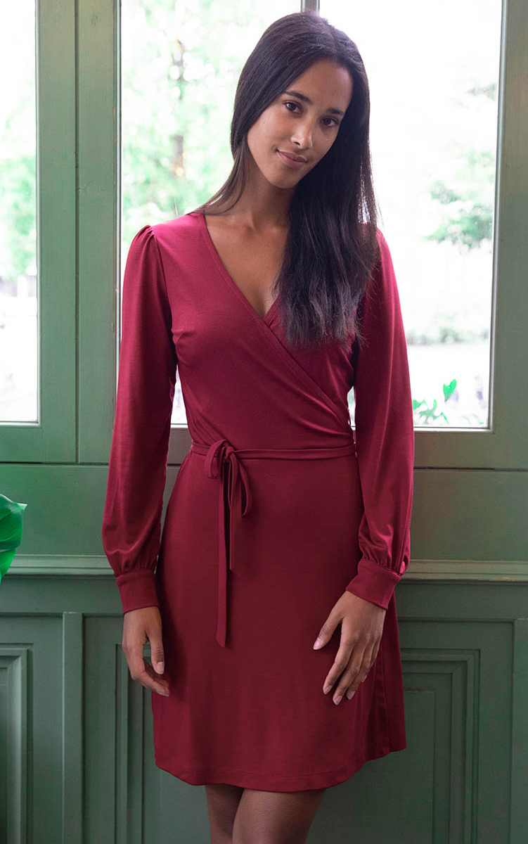 Robe Nénuphar en Tencel - Rouge 2