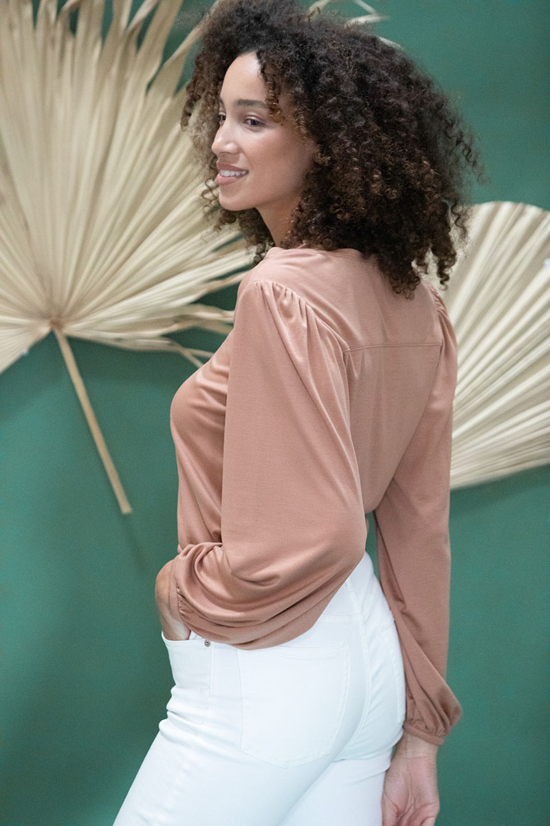 Blouse Kalmia en Tencel - Camel 5