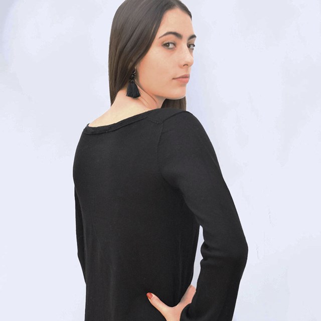 pull noir made in france