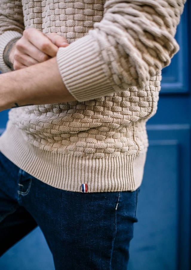 Pull DAMIER - Made in France - Coton Bio GOTS 5