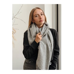 Echarpe 100% Laine Baby Alpaga - Pied-de-poule - Karu
