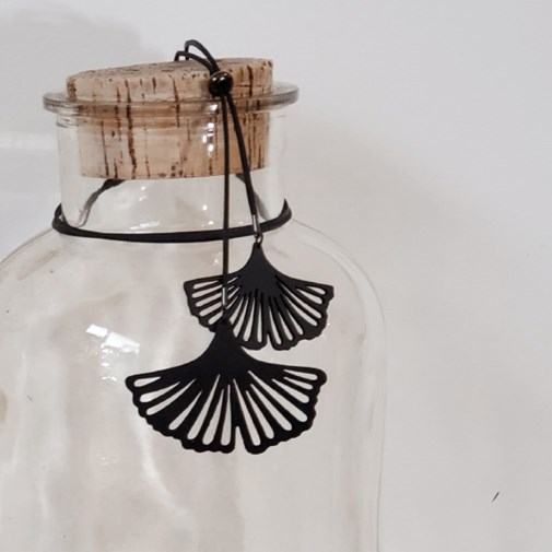 sautoir feuille de ginkgo en chambre à air  - livraison offerte