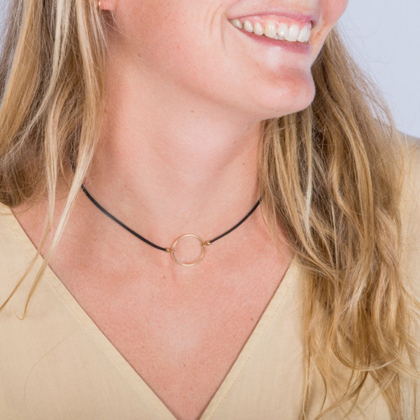 collier made in france upcycling caoutchouc