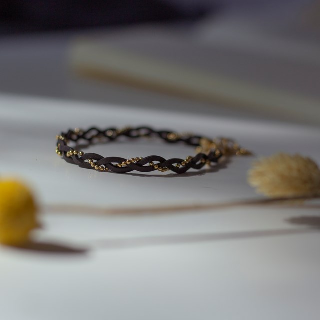 bracelet made in France upcyclé plaqué or