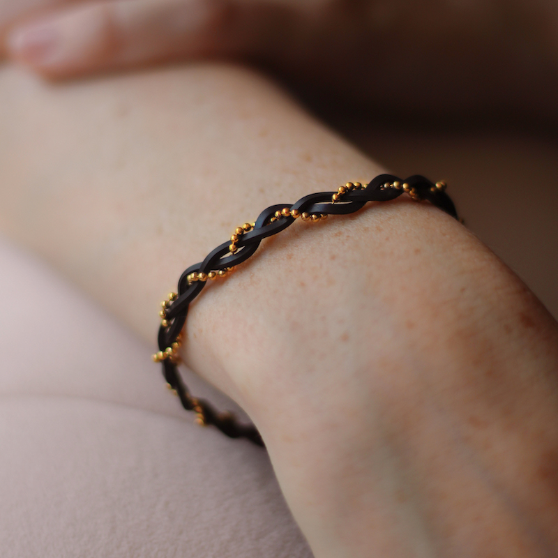 bracelet made in France upcyclé plaqué or