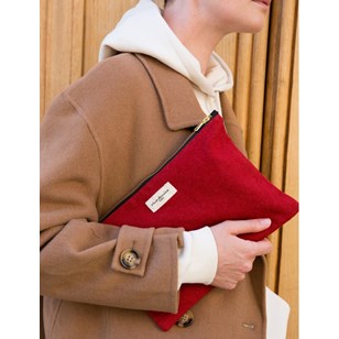 Barbette - Pochette en coton recyclé - Rouge vibrant - Plusieurs dimensions