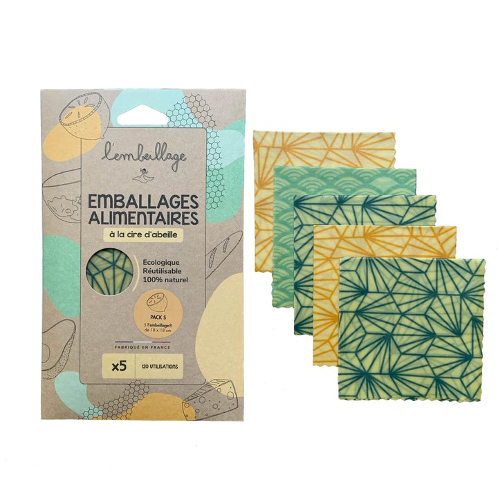 Beewrap Pack S : 5 petits 6