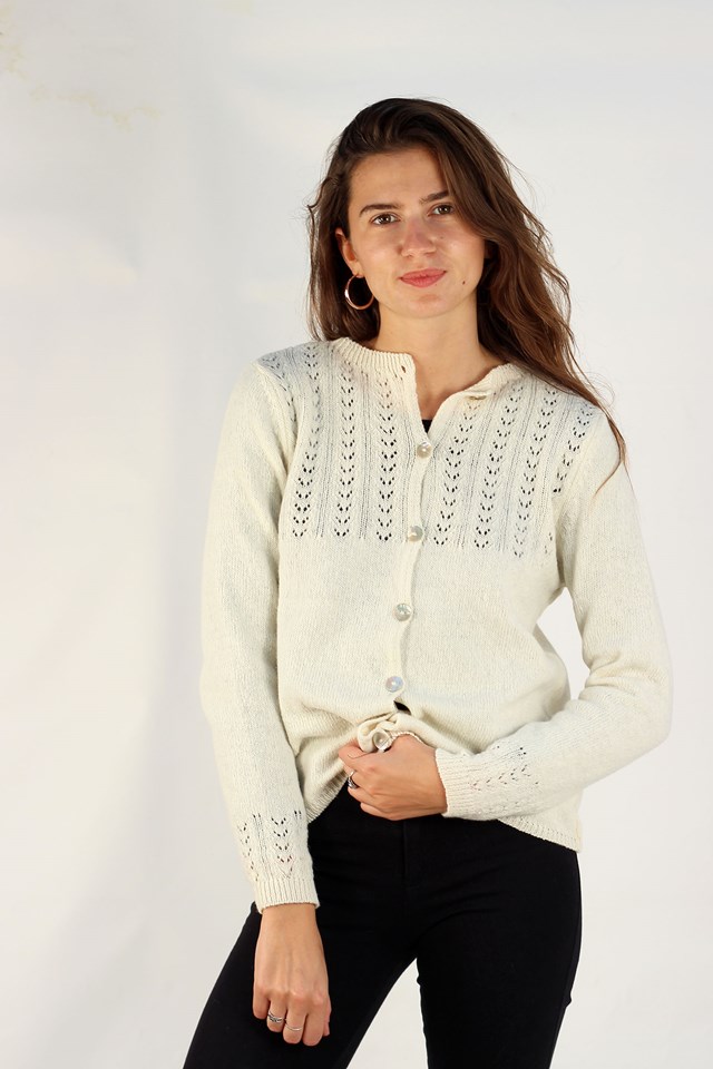 Gilet Aloé ecru 2