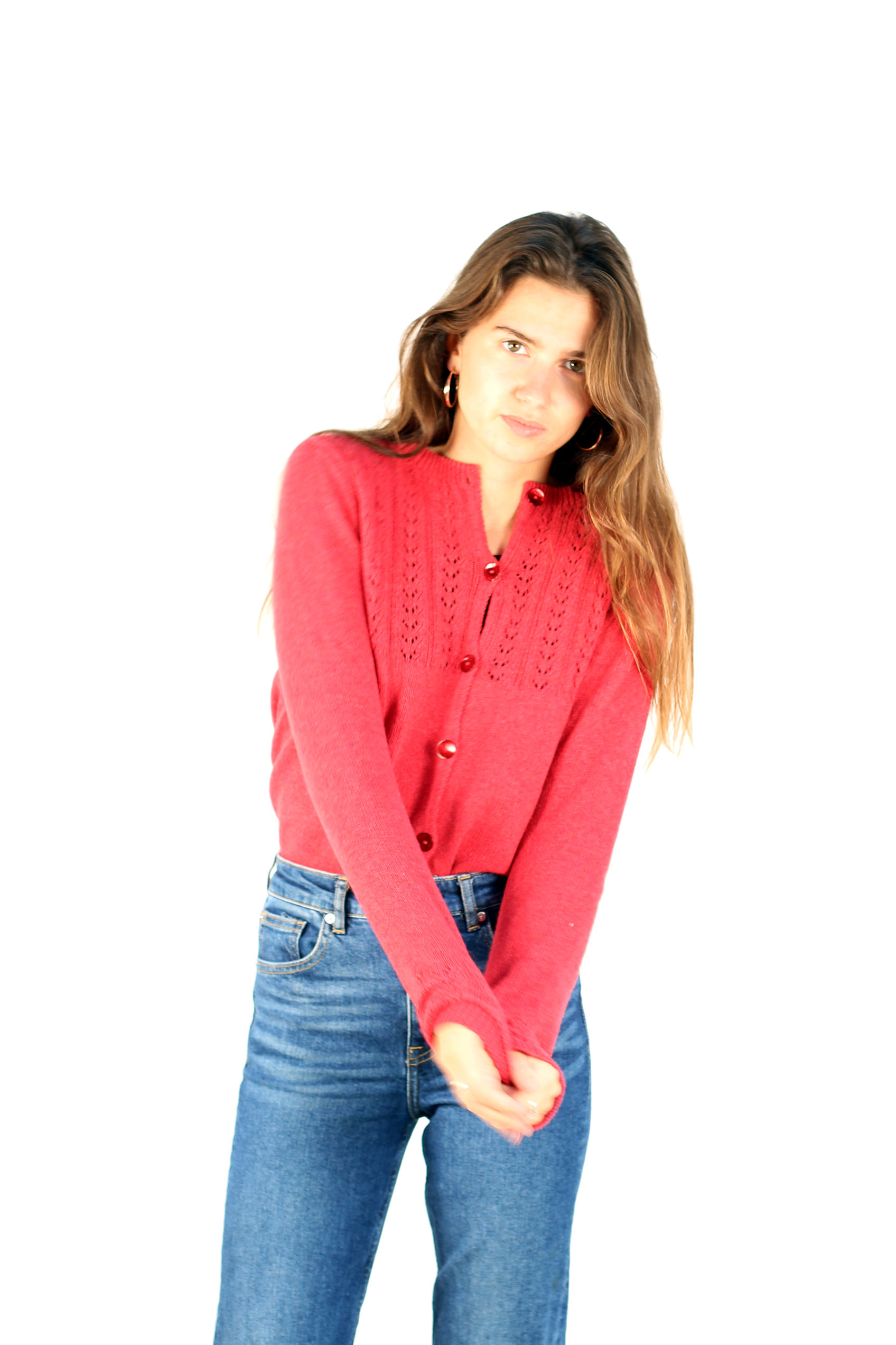 Gilet Aloé framboise 17