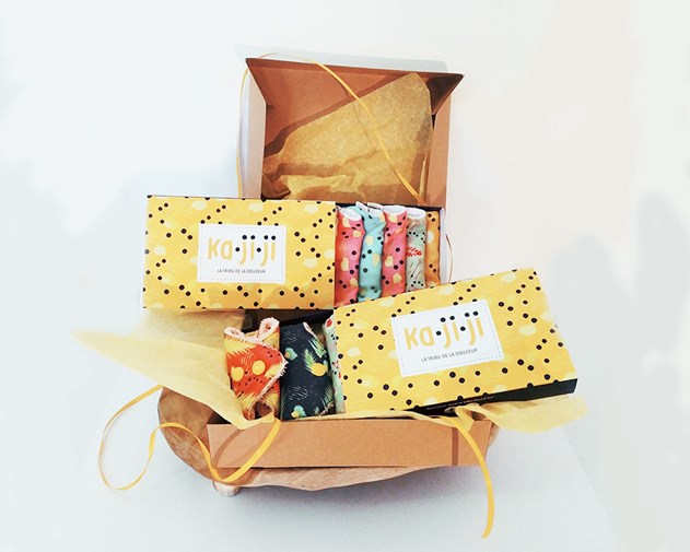 Kit de lingettes avec des serviettes menstruelles lavables