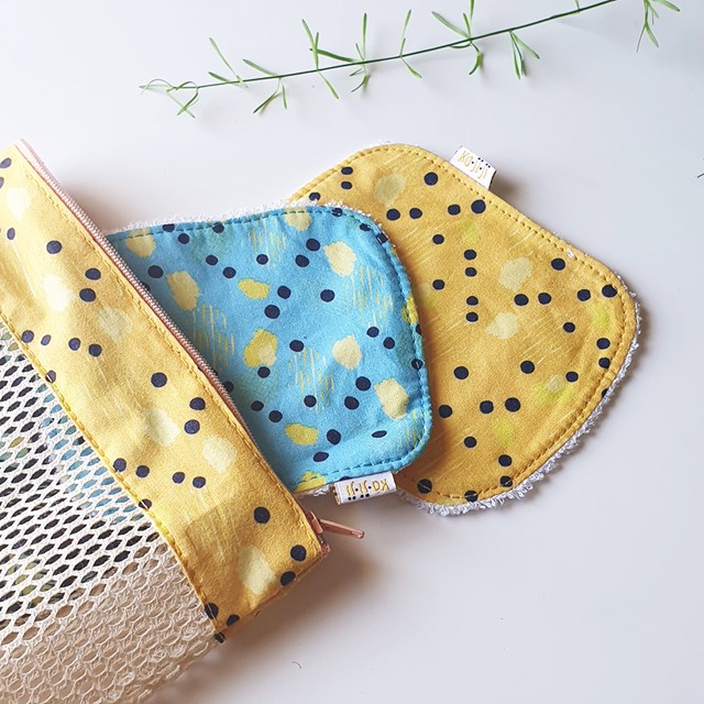 lingettes et filet de lavage bio