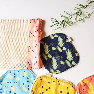 Lot de 4 lingettes avec son filet de lavage