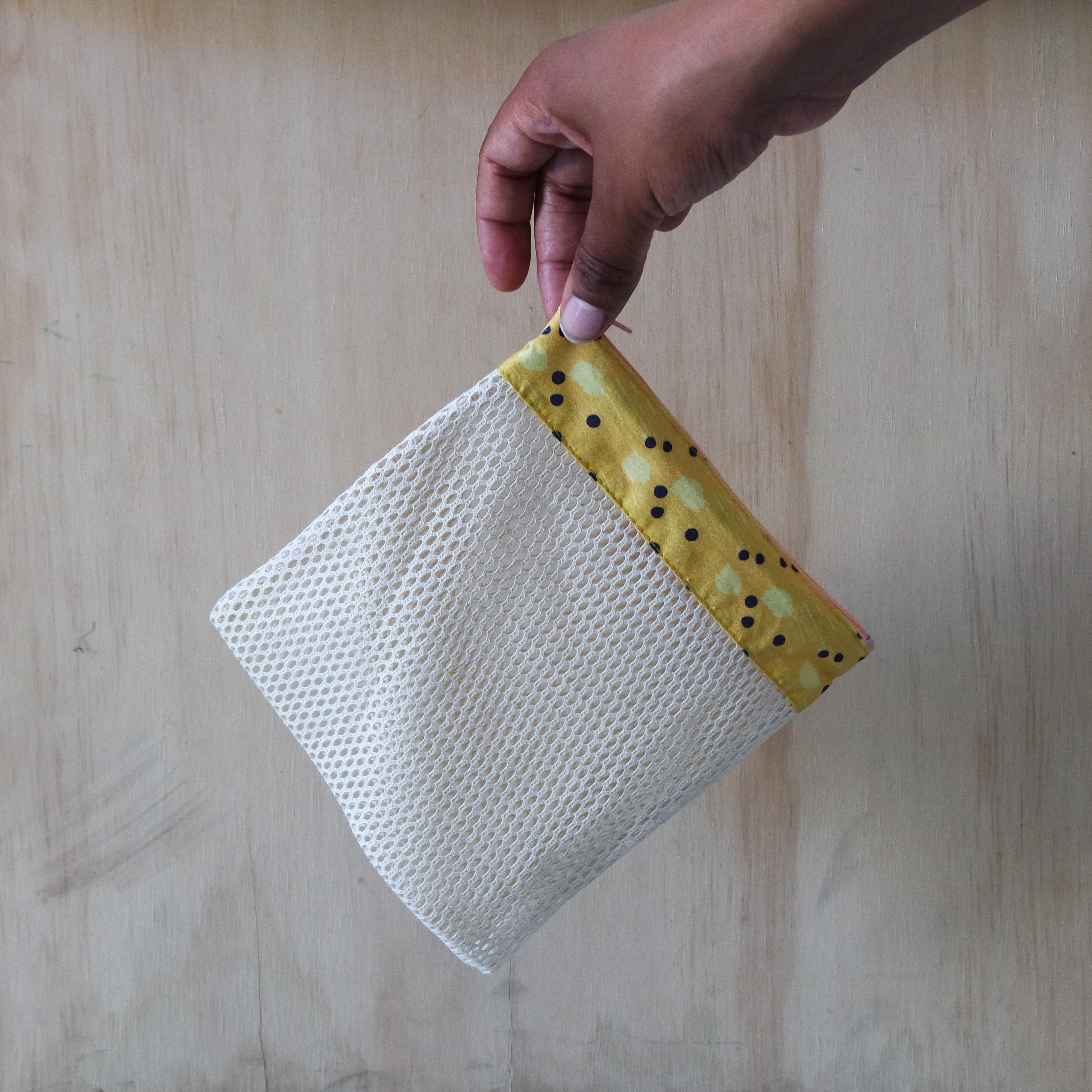 Filet de lavage jaune coton bio