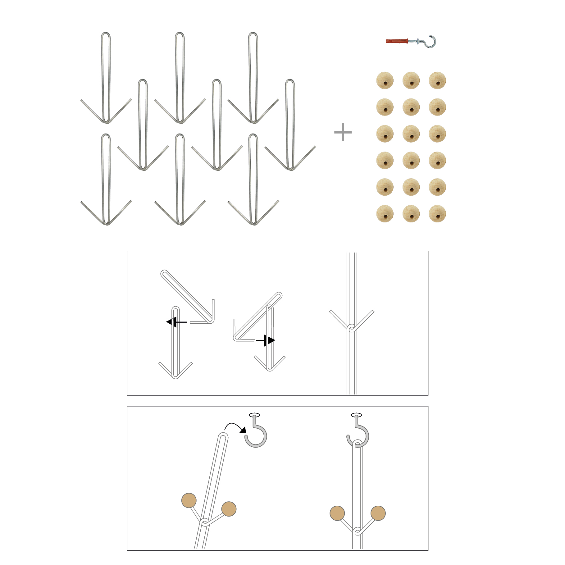 Porte-manteau à suspendre "tiens-tiens" 6
