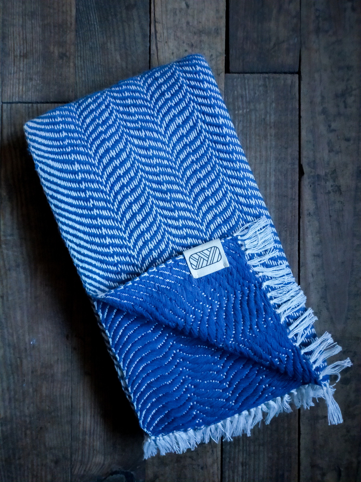 Echarpe Ream en coton - Bleu 2