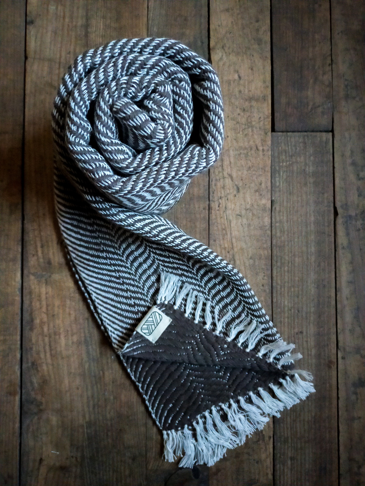 Echarpe Ream en coton - Brun 3