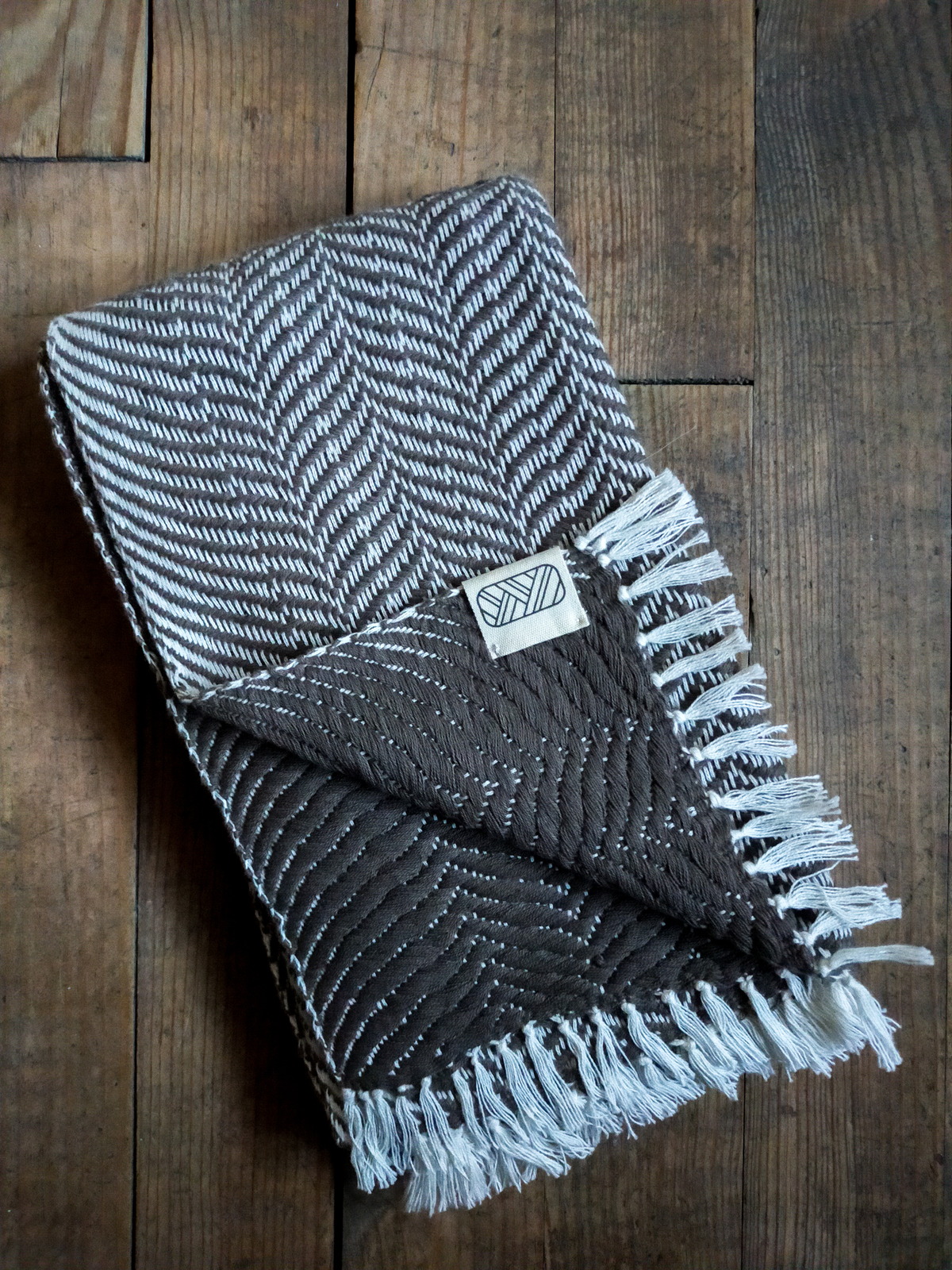 Echarpe Ream en coton - Brun 2