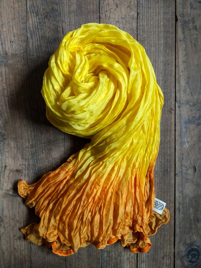 Foulard Virachey en soie - Jaune 2