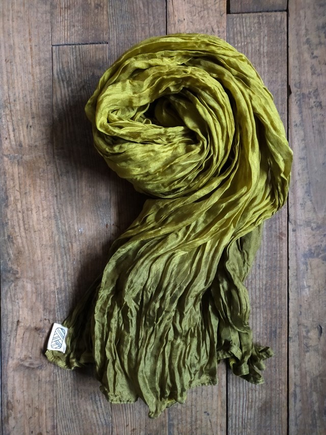 Foulard Virachey en soie - Vert 2