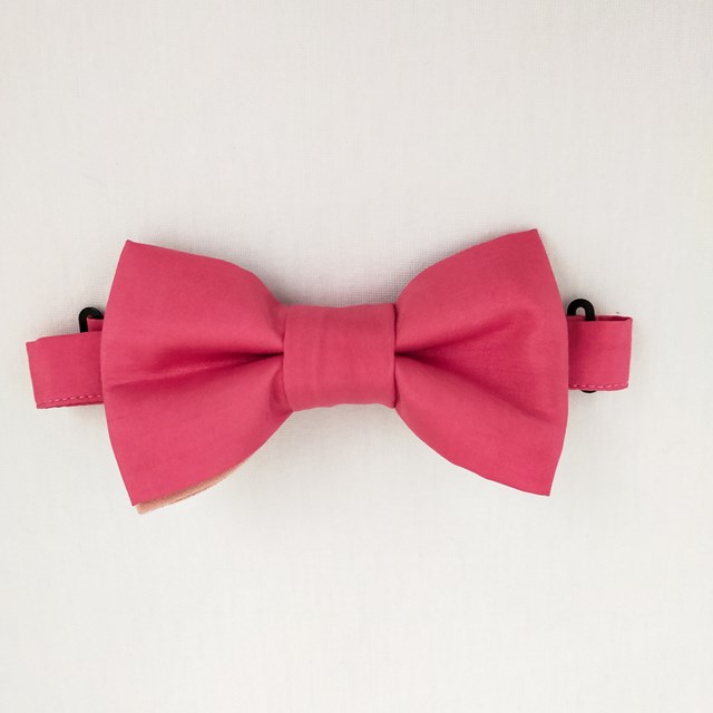 Nœud Papillon équitable en soie - Rose 2