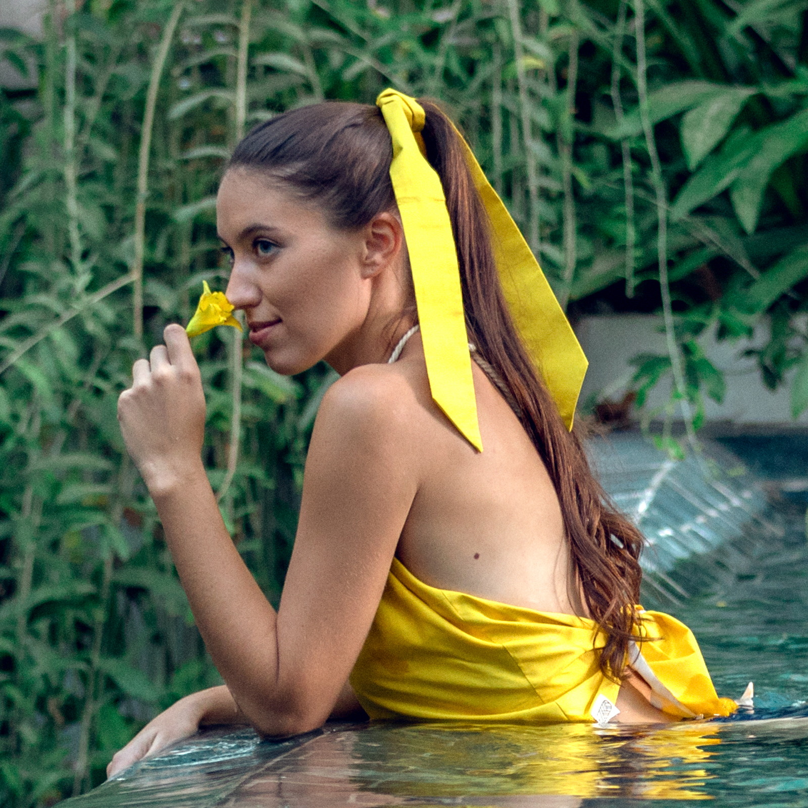 "Pack Elle & Lui" Noeud papillon & Mini Foulard - Jaune 5