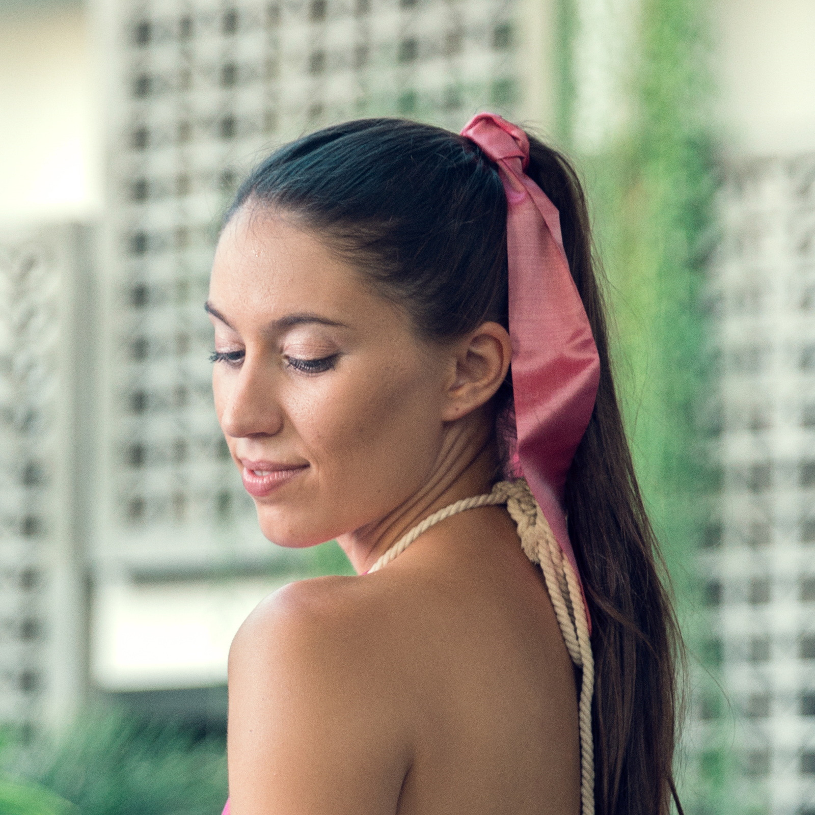 "Pack Elle & Lui" Noeud papillon & Mini Foulard - Rose 5