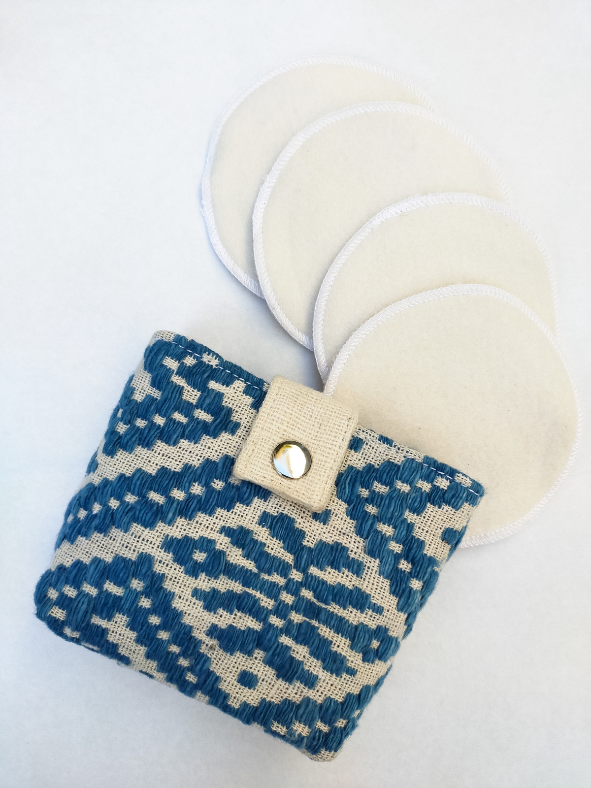 Kit nomade de cotons lavables - Indigo Clair 3