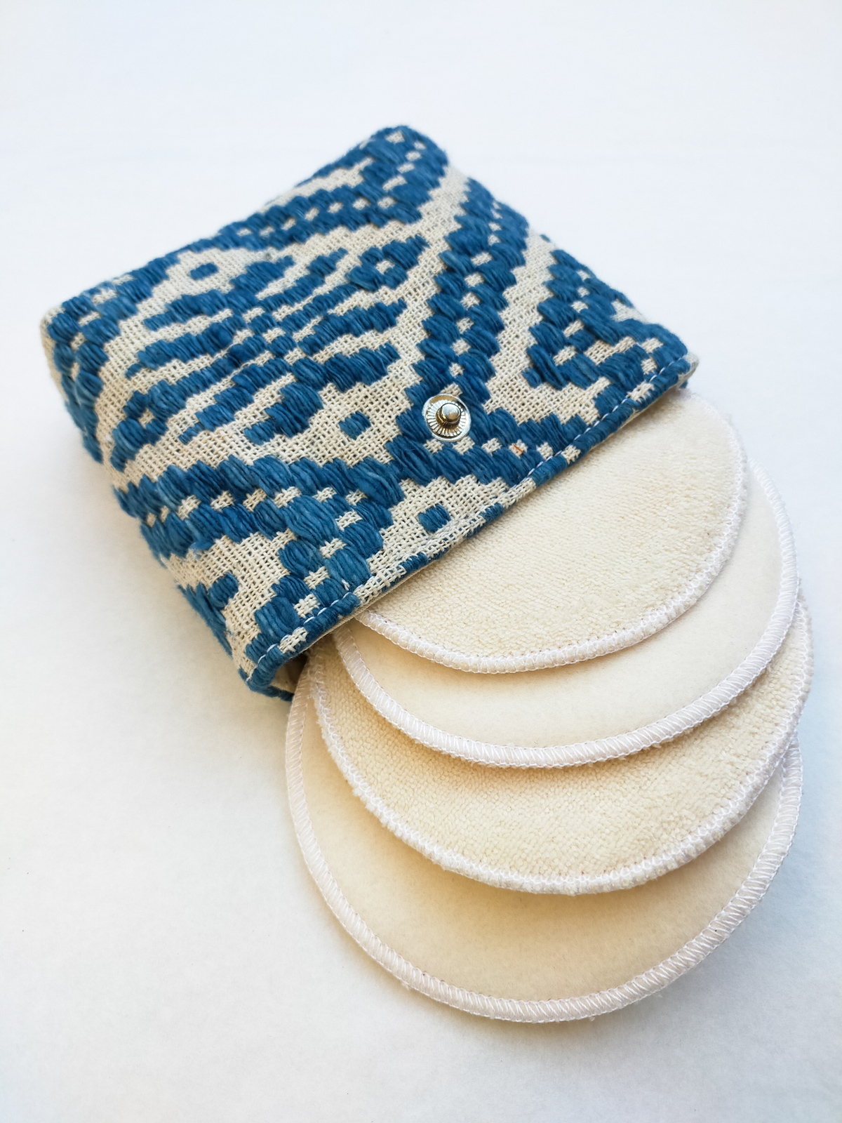 Kit nomade de cotons lavables - Indigo Clair 4