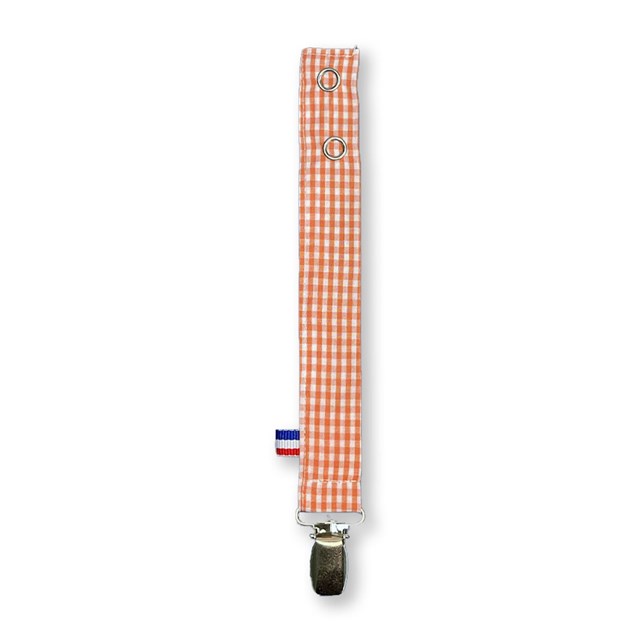 Attache Tétine en Coton Bio Teddy Vichy 3