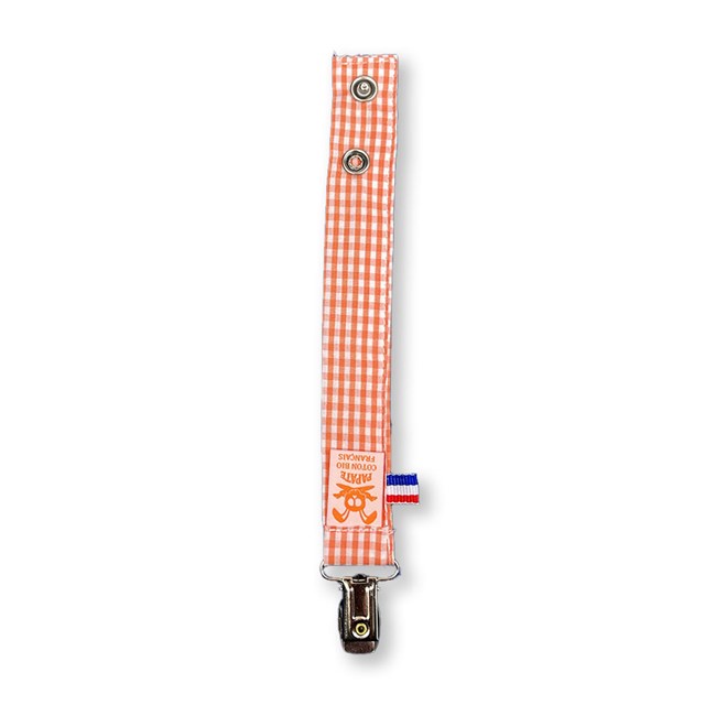 Attache Tétine en Coton Bio Teddy Vichy 6