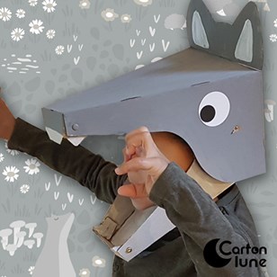 Kit  Masque Loup 3D
