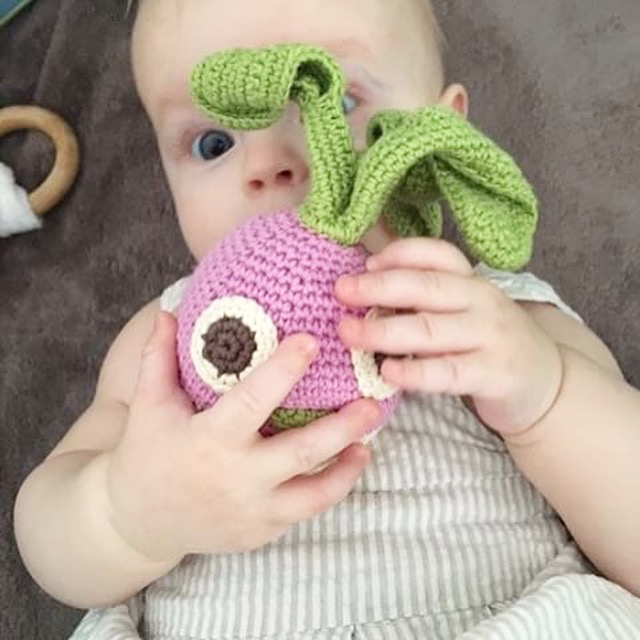 BARNEY LE NAVET - HOCHET POUR BÉBÉ EN COTON BIO 6