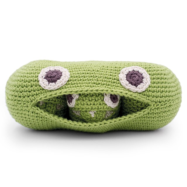 LA FAMILLE PETITS-POIS - HOCHET POUR BÉBÉ EN COTON BIO 3