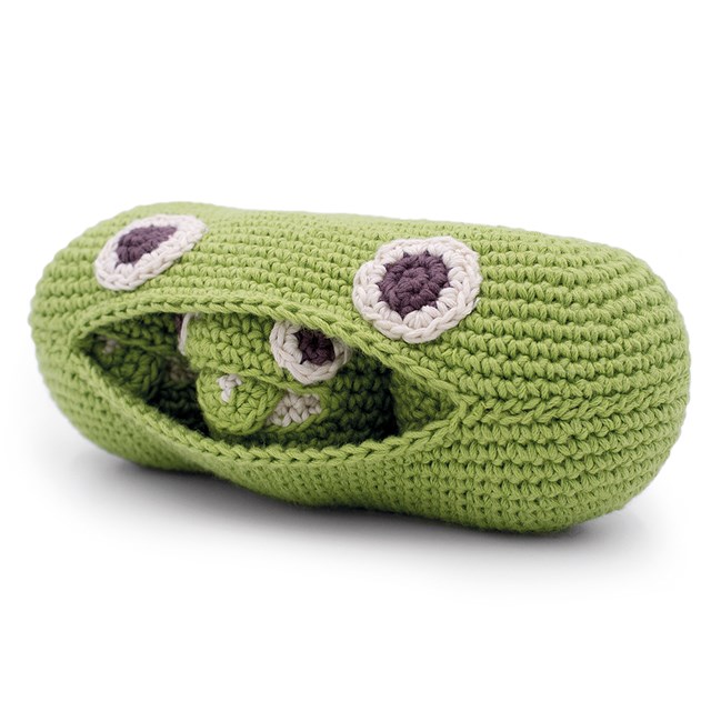 LA FAMILLE PETITS-POIS - HOCHET POUR BÉBÉ EN COTON BIO 4