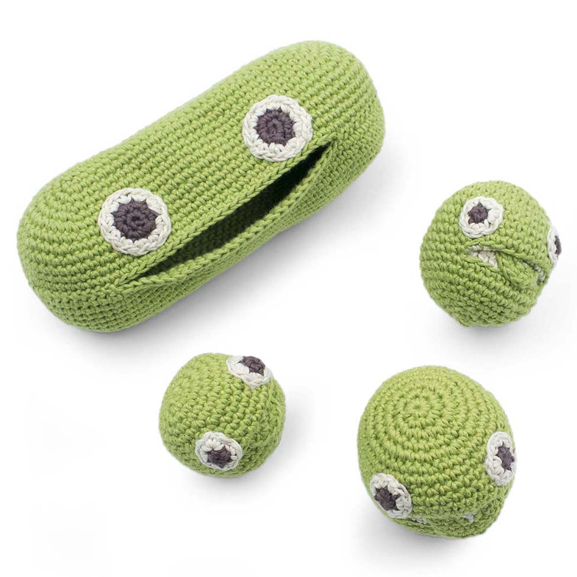 LA FAMILLE PETITS-POIS - HOCHET POUR BÉBÉ EN COTON BIO 2