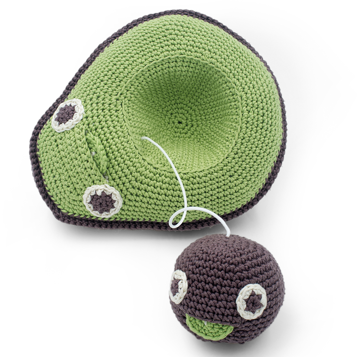 MAMAN AVOCAT ET SON BÉBÉ NOYAUX - BOITE À MUSIQUE EN COTON BIO 7