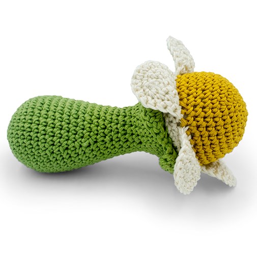 CAMOMILLE - HOCHET POUR BÉBÉ EN COTON BIO