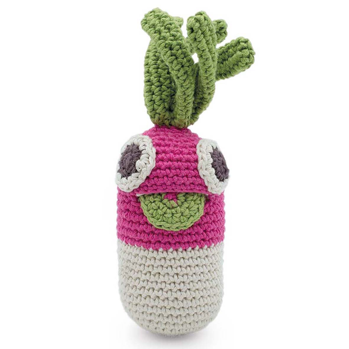 GIGI LE RADIS - HOCHET POUR BÉBÉ EN COTON BIO 2