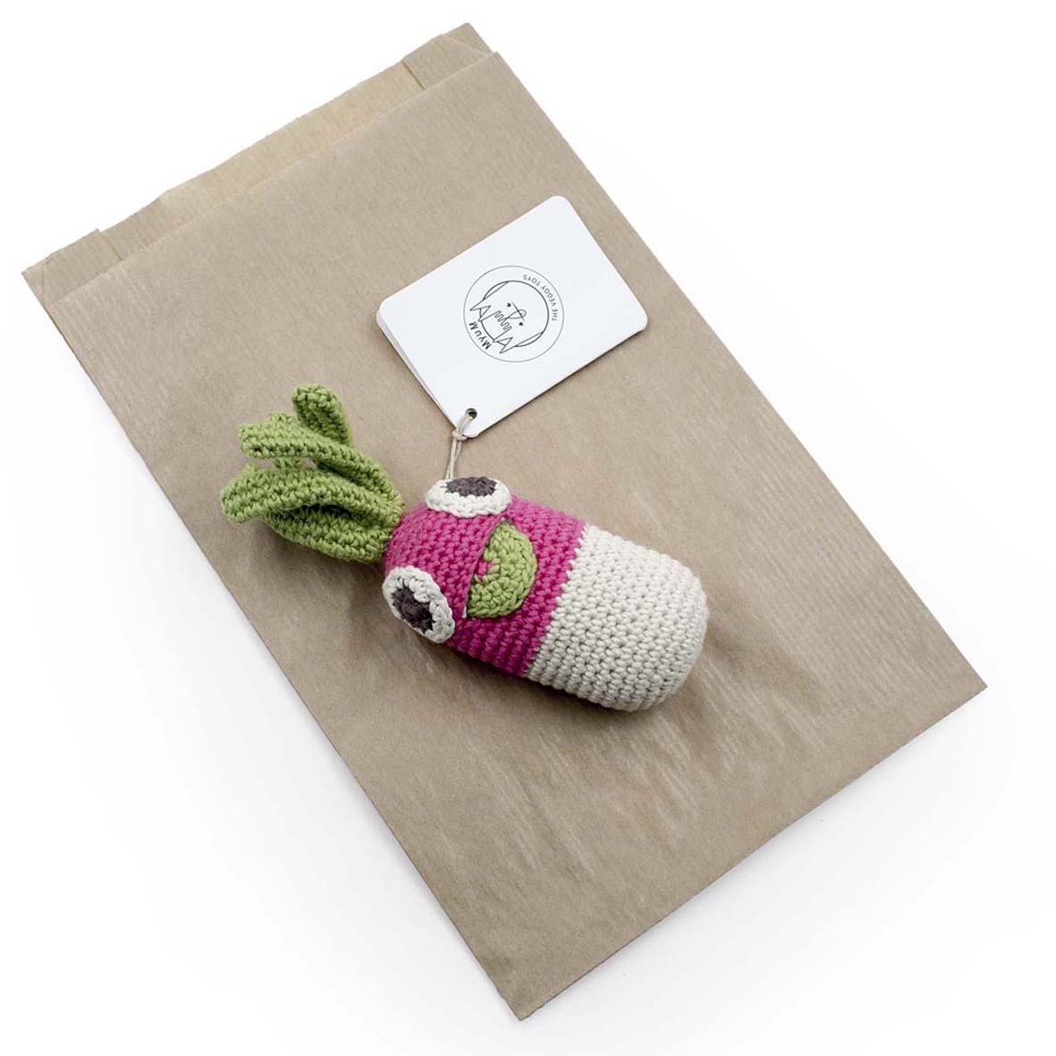 GIGI LE RADIS - HOCHET POUR BÉBÉ EN COTON BIO 5