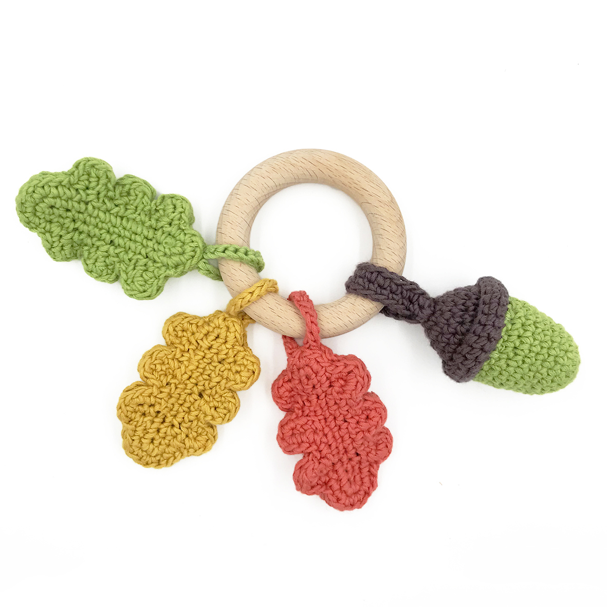 AUTOMNE - TEETHER & HOCHET POUR BÉBÉ EN COTON BIO 3