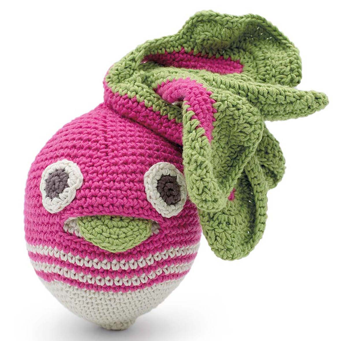 HENRY LE GROS RADIS RAYÉ - HOCHET POUR BÉBÉ EN COTON BIO 2