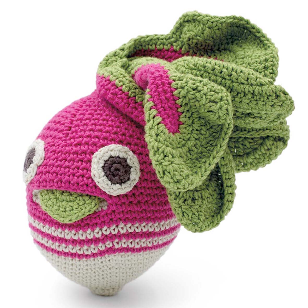 HENRY LE GROS RADIS RAYÉ - HOCHET POUR BÉBÉ EN COTON BIO 3