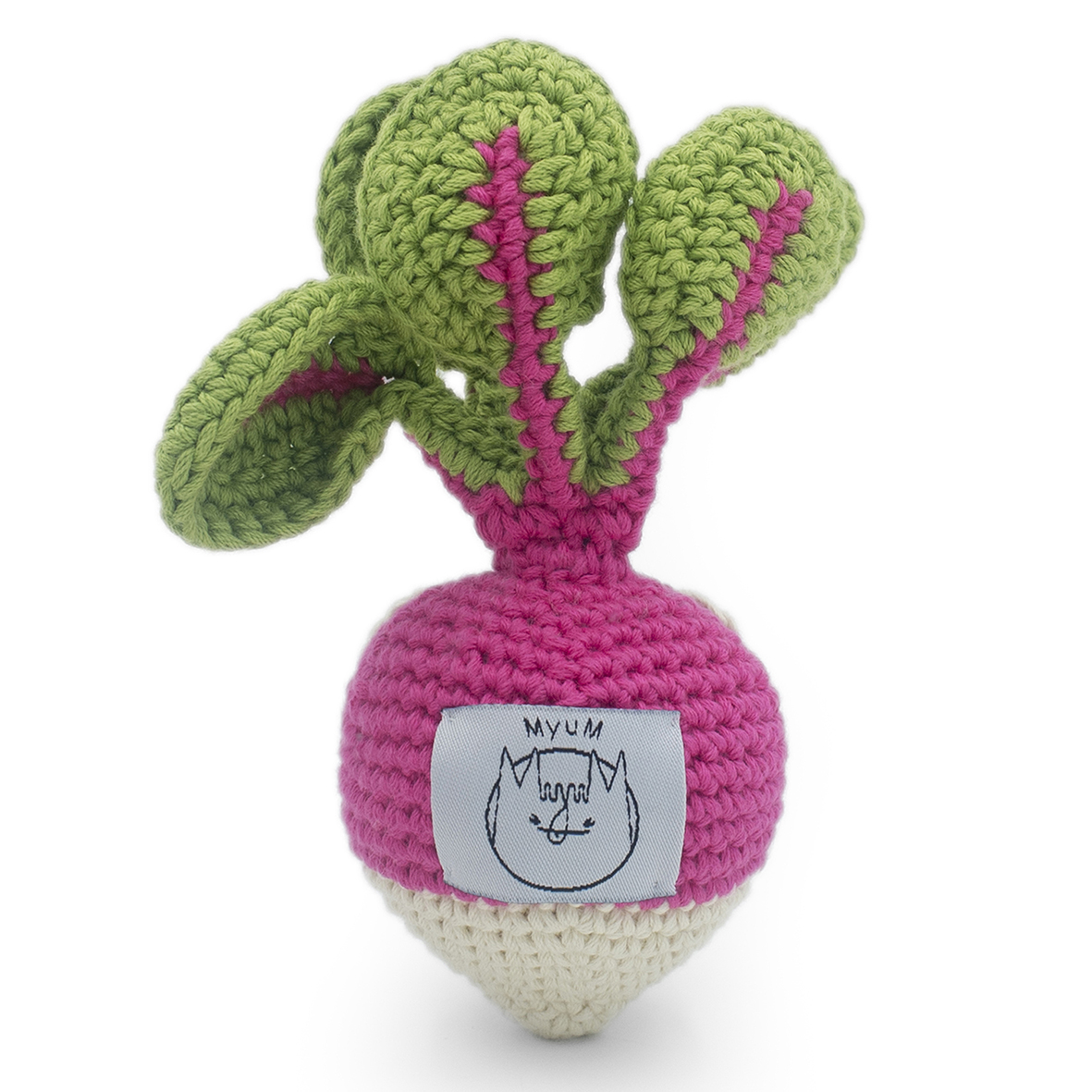 LOUIE LE MINI RADIS ROND - HOCHET POUR BÉBÉ EN COTON BIO 4